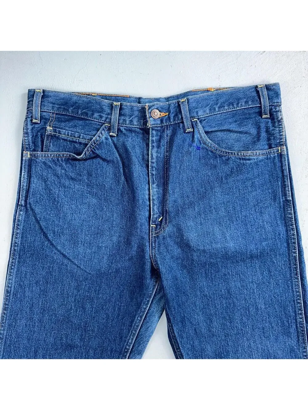 Levis 605 Vintage LVC Orange Tab Slim Blue Med Wash Y2K 36x34 Jeans Act 36x32